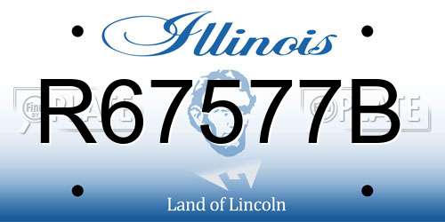 R67577B Illinois License Plate