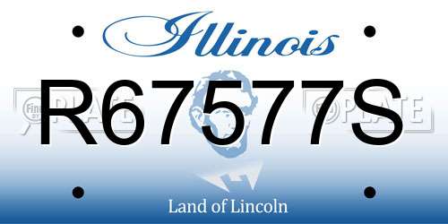 R67577S Illinois License Plate
