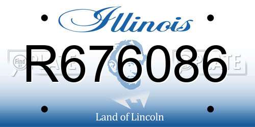 R676086 Illinois License Plate