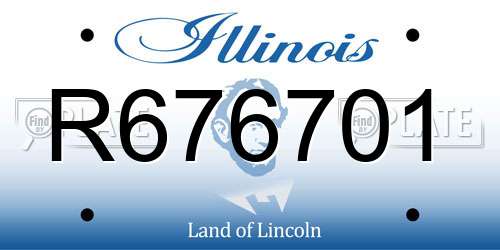 R676701 Illinois License Plate