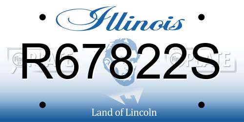 R67822S Illinois License Plate