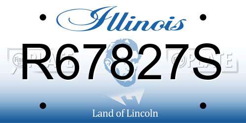 R67827S Illinois License Plate