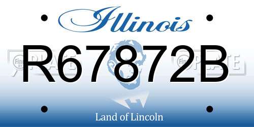 R67872B Illinois License Plate