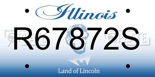 R67872S Illinois License Plate