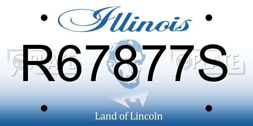 R67877S Illinois License Plate