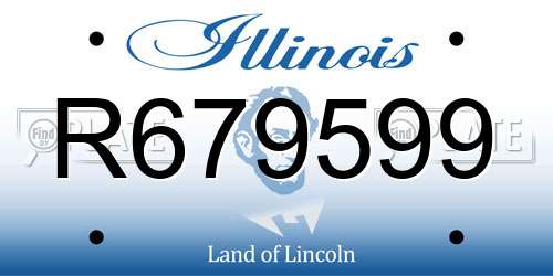 R679599 Illinois License Plate
