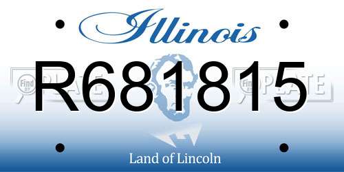 R681815 Illinois License Plate