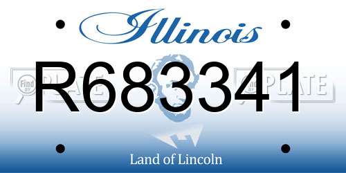 R683341 Illinois License Plate