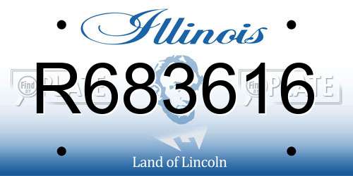 R683616 Illinois License Plate