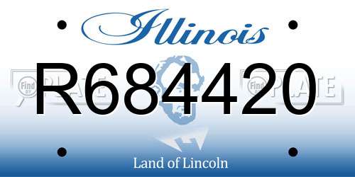 R684420 Illinois License Plate