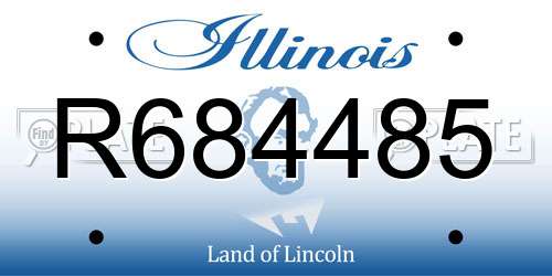 R684485 Illinois License Plate