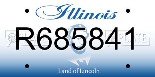 R685841 Illinois License Plate