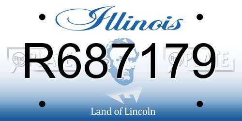 R687179 Illinois License Plate