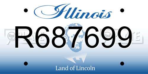 R687699 Illinois License Plate
