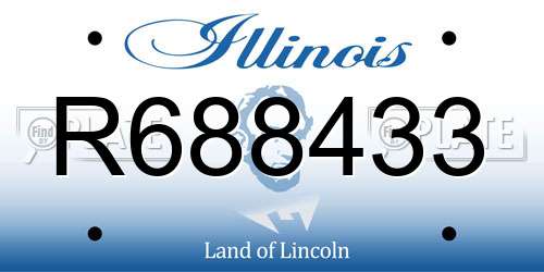 R688433 Illinois License Plate