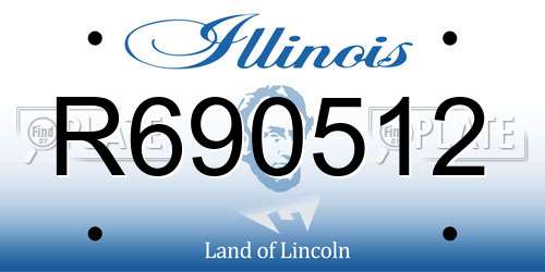 R690512 Illinois License Plate