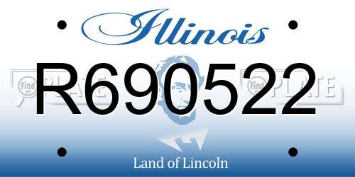 R690522 Illinois License Plate