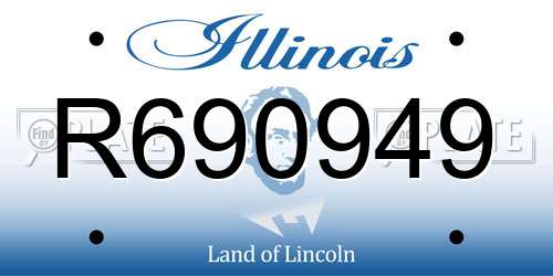 R690949 Illinois License Plate