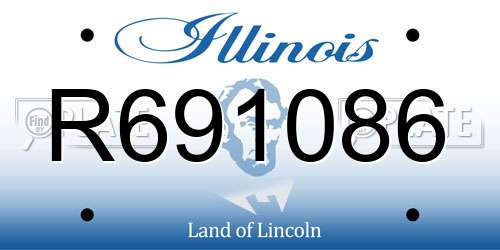 R691086 Illinois License Plate