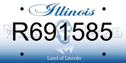 R691585 Illinois License Plate