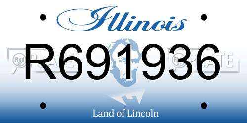 R691936 Illinois License Plate