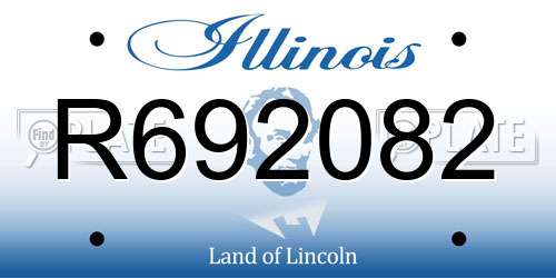 R692082 Illinois License Plate
