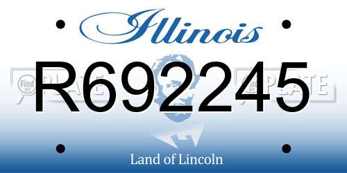 R692245 Illinois License Plate