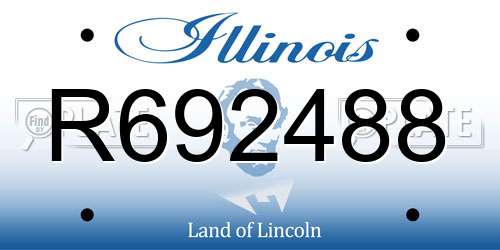 R692488 Illinois License Plate