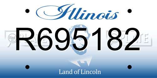 R695182 Illinois License Plate