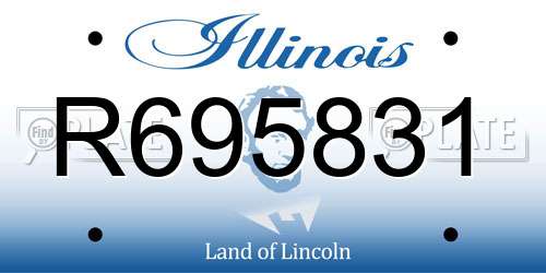 R695831 Illinois License Plate