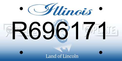 R696171 Illinois License Plate