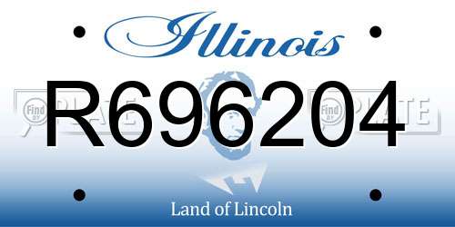R696204 Illinois License Plate