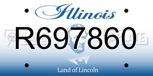 R697860 Illinois License Plate