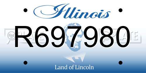 R697980 Illinois License Plate