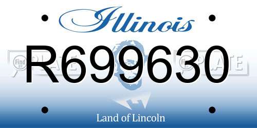 R699630 Illinois License Plate