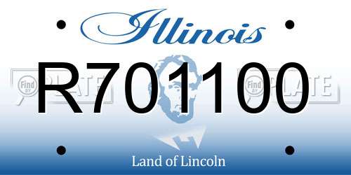 R701100 Illinois License Plate