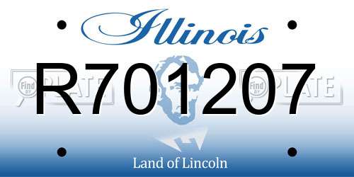 R701207 Illinois License Plate