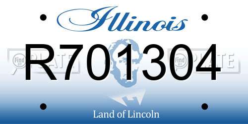 R701304 Illinois License Plate