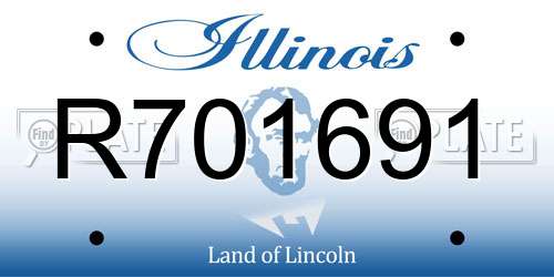 R701691 Illinois License Plate