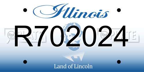 R702024 Illinois License Plate