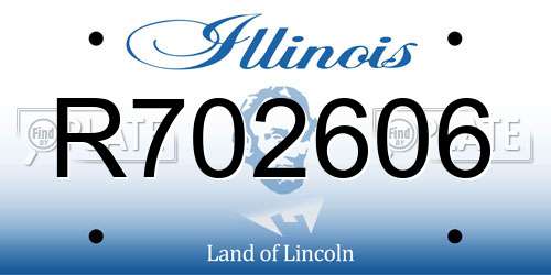 R702606 Illinois License Plate