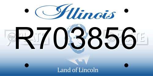 R703856 Illinois License Plate