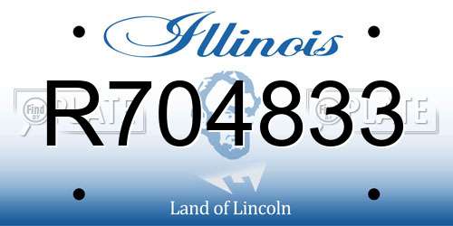 R704833 Illinois License Plate