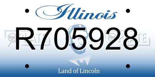 R705928 Illinois License Plate