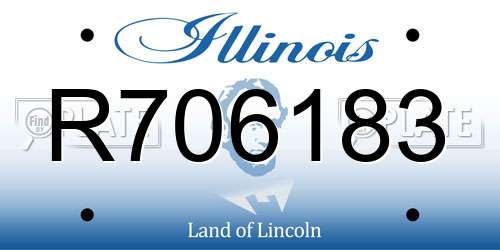 R706183 Illinois License Plate