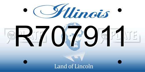 R707911 Illinois License Plate