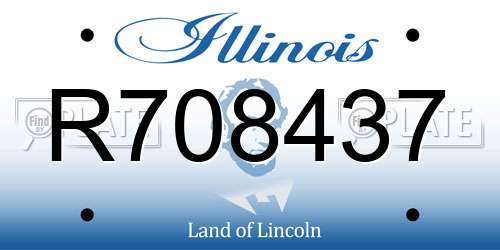 R708437 Illinois License Plate