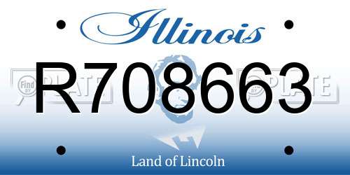 R708663 Illinois License Plate