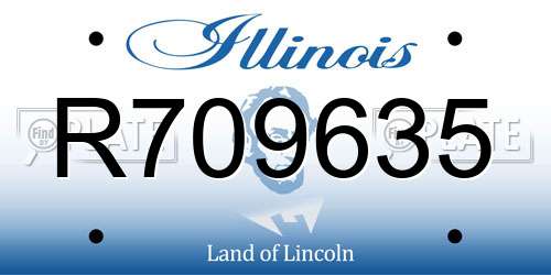 R709635 Illinois License Plate