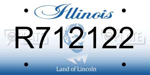 R712122 Illinois License Plate